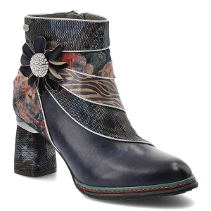 Niebieskie Botki Laura Vita Eleganckie Obuwie Damskie Premium