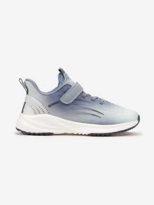 Niebieskie Buty Sportowe na Rzepy z Efektem Ombre i Sznurowaniem Berlinda