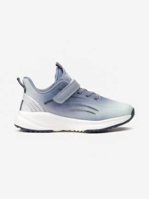 Niebieskie Buty Sportowe przed Kostkę z Rzepem i Wiązaniem Lizreia