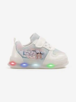 Niebieskie Buty Sportowe Sneakersy z Ledami Brokatem i Bajkową Aplikacją Sonitiela