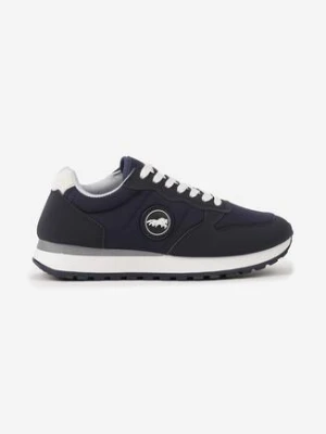 Niebieskie Buty Sportowe Sneakersy z Ozdobną Aplikacją Salintia