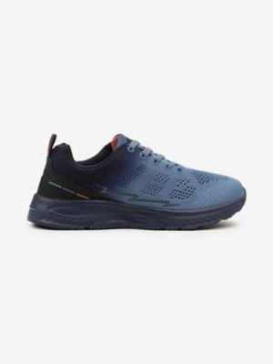 Niebieskie Buty Sportowe Sneakersy z Perforacją Ziraline