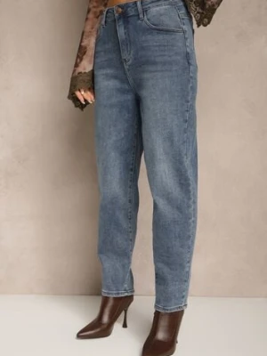Niebieskie Casualowe Jeansy Mom Fit High Waist Nellanea milas91