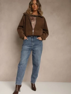 Niebieskie Casualowe Jeansy Mom Fit High Waist Nellanea milas91