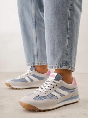 Niebieskie Casualowe Sneakersy z Siateczkowymi Wstawkami Kassadina