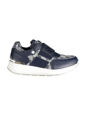Niebieskie Elastyczne Sneakersy z Kontrastowymi Szczegółami Laura Biagiotti