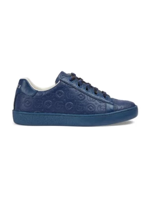 Niebieskie Geometryczne Buty Sportowe Gucci
