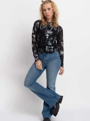 Niebieskie jeansowe dzwony Reporter