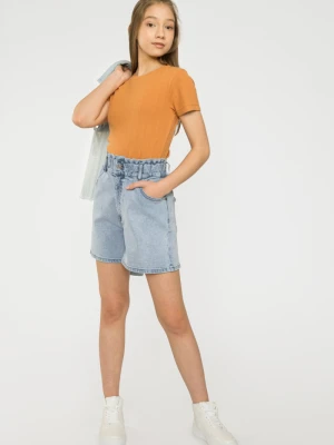 Niebieskie jeansowe krótkie spodenki Reporter