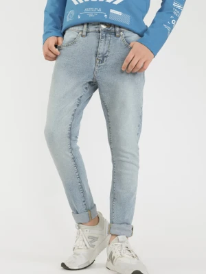 Niebieskie Jeansowe spodnie dla chłopaka SLIM Reporter