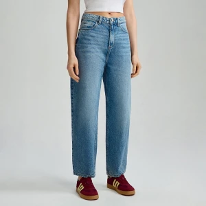 Niebieskie jeansy balloon fit cropped House