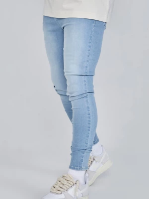 Niebieskie jeansy męskie skinny SikSilk