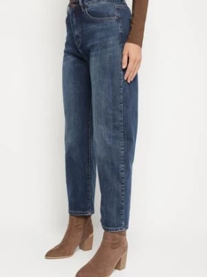 Niebieskie Jeansy Mom Fit z Wysokim Stanem i Domieszką Wiskozy Atavite milas91