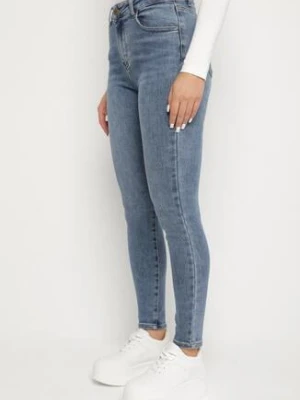 Niebieskie Jeansy o Kroju Skinny z Wysokim Stanem Solarie milas91