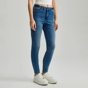 Niebieskie jeansy skinny fit z wysokim stanem House