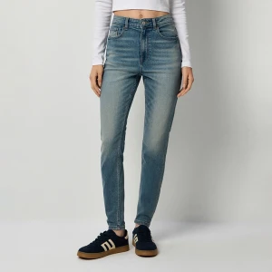 Niebieskie jeansy skinny fit z wysokim stanem House indigo jeans