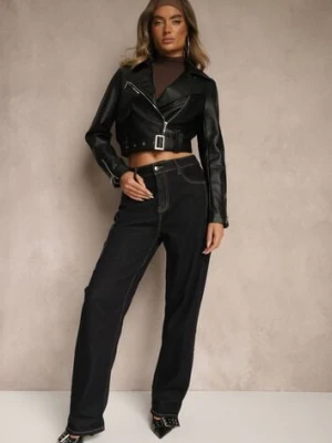 Niebieskie Jeansy Skinny Regular Wiast Simole