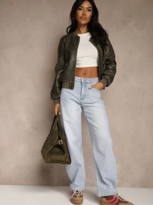 Niebieskie Jeansy Slouchy High Waist Vilinnessa