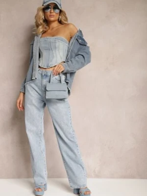 Niebieskie Jeansy Szerokie Tryphopis m.sara