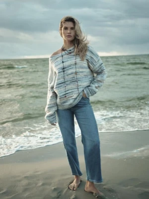 Niebieskie jeansy typu cropped Greenpoint