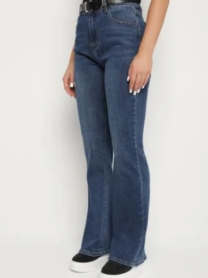 Niebieskie Jeansy Typu Dzwony z Wysokim Stanem Finvanna milas91