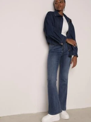 Niebieskie Jeansy Typu Dzwony z Wysokim Stanem Finvanna milas91
