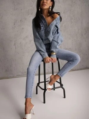 Niebieskie Jeansy Typu Skinny z Bawełny Nevitaes milas91