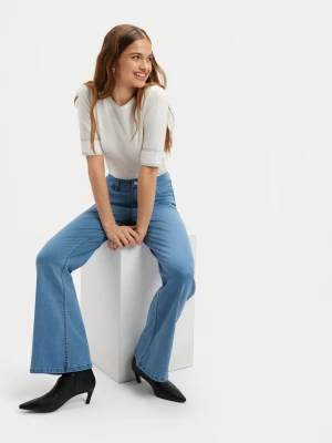 Niebieskie jeansy wide leg TOP SECRET