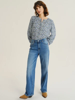 Niebieskie jeansy z prostą nogawką Greenpoint