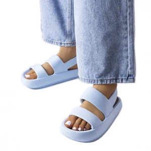 Niebieskie klapki typu sandały Émond Inna marka