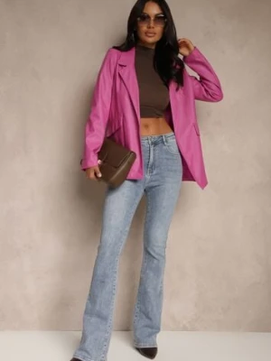 Niebieskie Klasyczne Jeansy Flare Regular Waist Neliovia hello miss