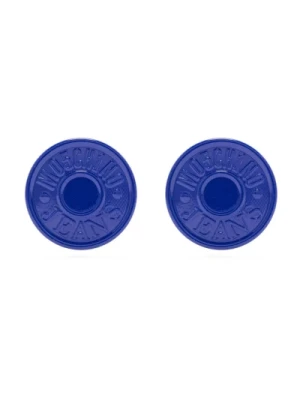 Niebieskie Kolczyki w kształcie guzika Moschino
