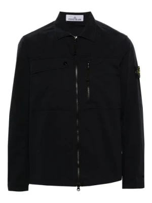 Niebieskie Koszule Casualowe Stone Island