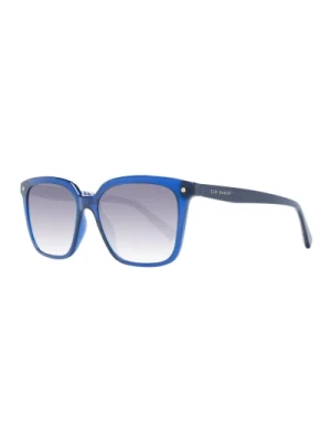 Niebieskie Kwadratowe Okulary Przeciwsłoneczne z Gradientowymi Szkłami - Ochrona UV Ted Baker