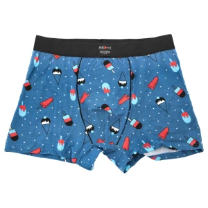 Niebieskie Męskie Bokserki Lody Redo