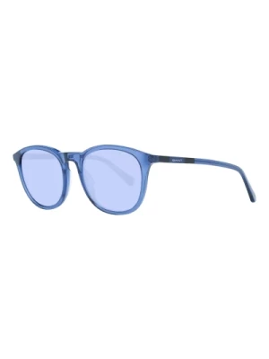Niebieskie Okrągłe Okulary Przeciwsłoneczne Gant