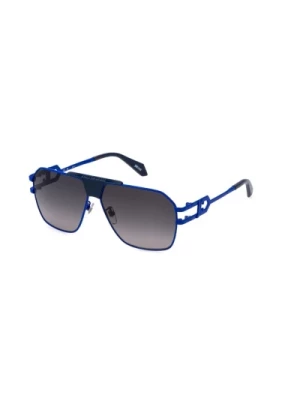 Niebieskie Okulary Przeciwsłoneczne z Pełną Ramą i Gradientem Dymu Just Cavalli