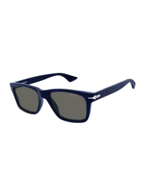Niebieskie Okulary Przeciwsłoneczne z Zielonymi Szkłami Montblanc