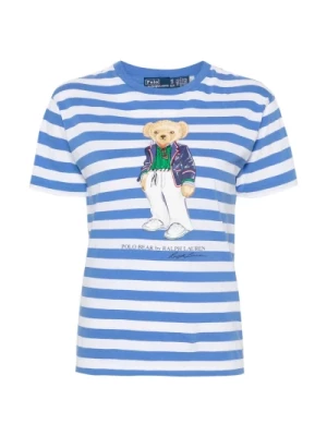 Niebieskie Polo Bear Graficzne Koszulki i Pola Polo Ralph Lauren