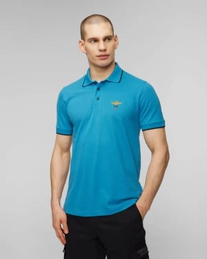 Niebieskie Polo Męskie Aeronautica Militare