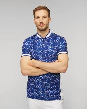 Niebieskie polo męskie J.Lindeberg Jensen Print J Lindeberg