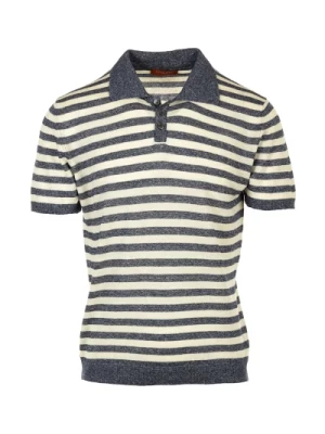 Niebieskie Polo Zip T-shirty i Pola Daniele Fiesoli