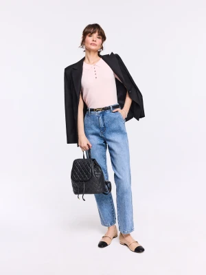 Niebieskie przecierane jeansy TARANKO