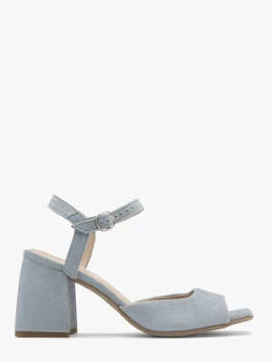 Niebieskie sandały na masywnym słupku Ryłko