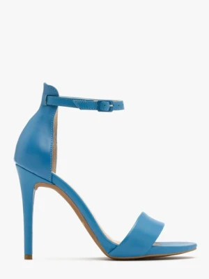 Niebieskie sandały na wysokiej szpilce Ryłko
