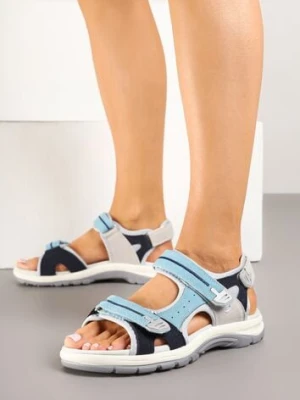 Niebieskie Sandały Vices z Ozdobną Perforacją Reitoria