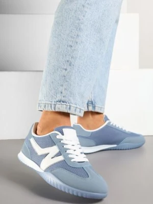 Niebieskie Sneakersy Klasyczne Tenisówki Istia