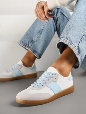 Biało-Niebieskie Sneakersy Retro w Stylu Klasycznych Tenisówek Tanonea ideal