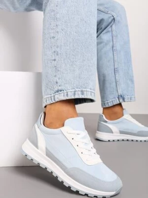 Niebieskie Sneakersy Sznurowane Egrania