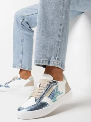 Niebieskie Sneakersy z Brokatową Gwiazdką Tileva